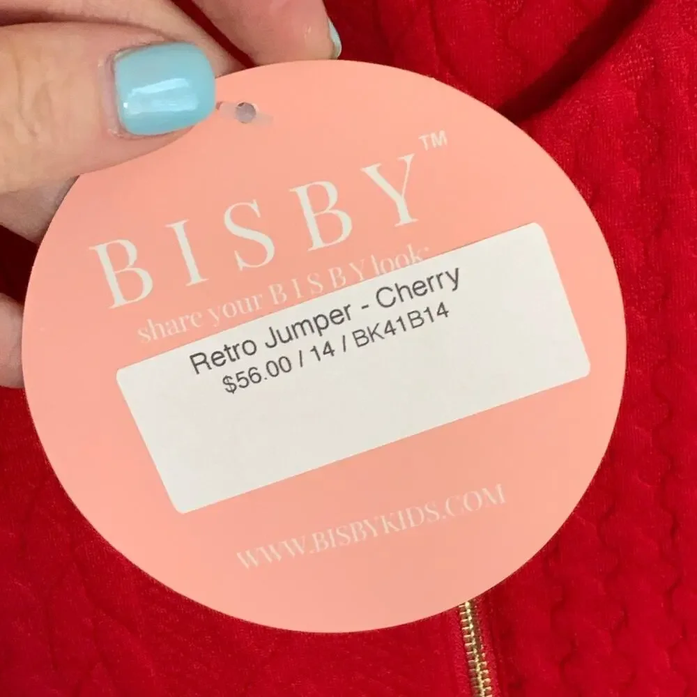 Bisby Retro Jumper- Cherry NWT size 14‎